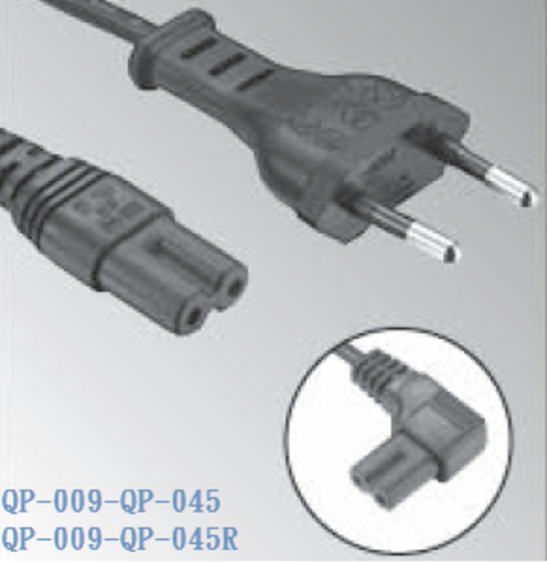 QP-009-QP-045</br>QP-009-QP-045R  |產品介紹|電源線|歐規插頭電源線